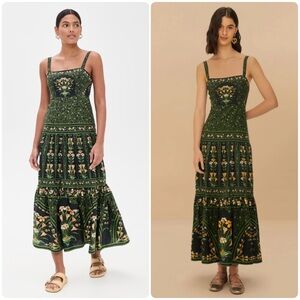 Farm Rio Flowers Arch Black Sleeveless Maxi Dress